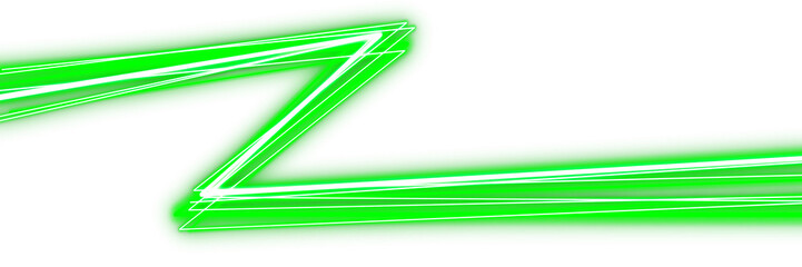 Wall Mural - wavy green light line modern element