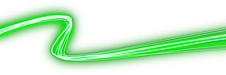 Wall Mural - green neon speed line light wave
