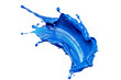 © Rade Kolbas - This image captures a dynamic splash of blue paint, isolated against a black background, ideal for artistic and design visualizations.
