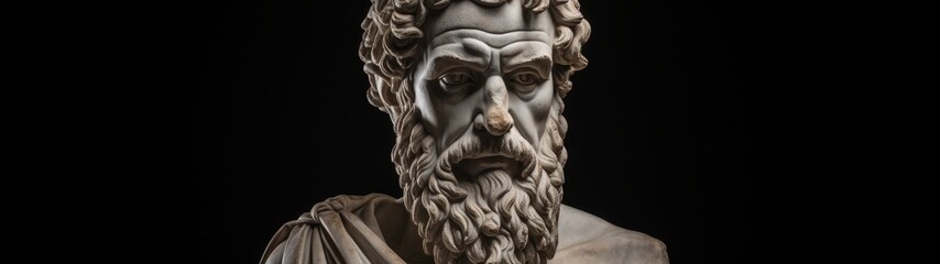 Sticker - Dramatic portrait of an ancient greek philosopher