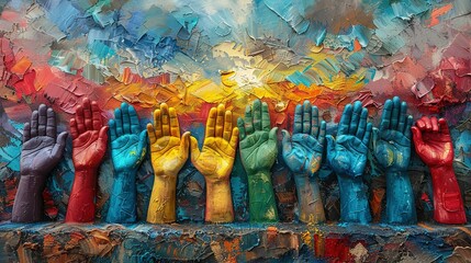 Wall Mural - United in Diversity: Celebrating Peaceful Living