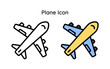 © gozira13 - Plane icon line and line color style. plane, air flight vector symbol