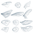  Big collection of vector butterfly wings
