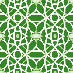 Wall Mural - Geometric Green Fabric Inspired by Nature's Bounty