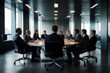 © Dove - business people working together Blurred Business Meeting Abstract Office Background