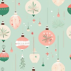 Wall Mural - Old-fashioned Holiday Whimsy