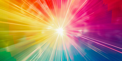 Poster - Vibrant Abstract Color Explosion Background with Dynamic Motion Blur