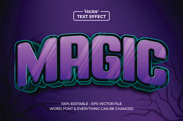 Wall Mural - magic mystery theme editable 3d text effect