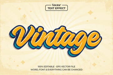 Wall Mural - vintage editable text effect free vector