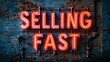 © Jeff - Sign - “SELLING FAST ” - graphic resource - background - important message - dramatic illustration - bold letters