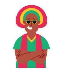 Sticker - reggae man avatar