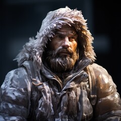 Poster - Rugged explorer in winter gear