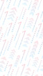 ピンクと水色のグラデーションの右上がりの矢印の縦長パターン背景