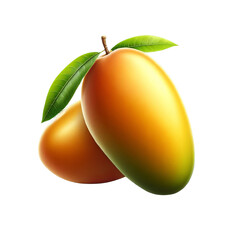 Wall Mural - Mango isolated fruits on transparent background