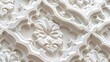 Luxurious Moroccan-inspired ornaments adorning a white surface, exuding a sense of refinement and sophistication reminiscent of Moorish architecture.