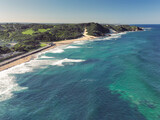 Fototapeta Konie - Aerial view of beautiful coastline