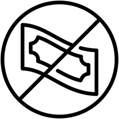 Wall Mural - no cost line icon