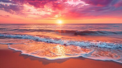 Poster - An enchanting beach sunset