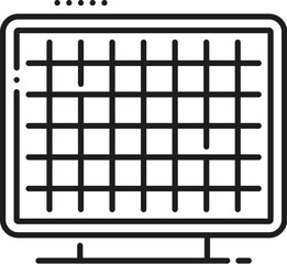 Wall Mural - Clean eco energy, green solar power linear icon. Solar energy resource, sustainable or eco fuel factory outline vector pictogram. Clean power industry thin line icon or sign