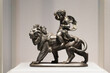 Sculpture of a lion and an angel