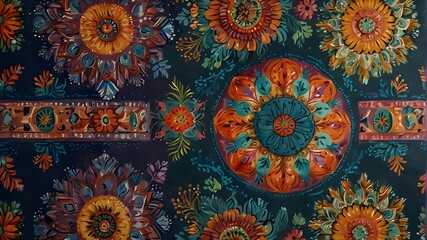 Sticker - traditional thai style fabric