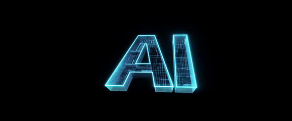 Wall Mural - artificial intelligence ai technology business background