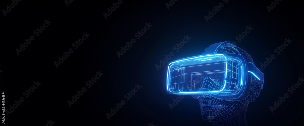 Vr Headset Test Pattern Virtual reality VR technology headset, artificial intelligence testing ...