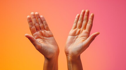 Applause Gesture: Clapping hands, showing appreciation or congratulation in a joyful manner.