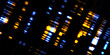Abstract blue orange tech glowing neon lines background. Laser glitch effect retro graphic design. Vector futuristic illustration