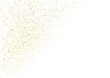 Golden shiny small dots confetti abstract background. Vector retro design