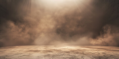 Wall Mural - a brown tones blurry background, beige abstarct background, empty   room background with  brown  smoke ,fog, and floor  ,Dark brown empty road scene,banner poster, template
