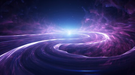 Wall Mural - a mesmerizing digital cyber wave swirling and pulsating in a dark,