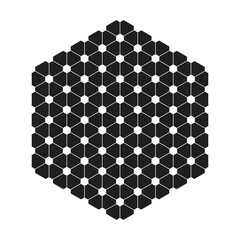 Wall Mural - The hexagon overlap on a white background.