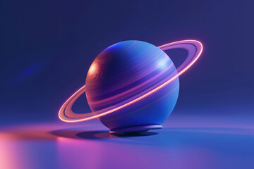 Wall Mural - Abstract blue space futuristic planet round sphere background with stars