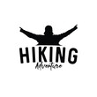 Hiking adventure journey logo illustration