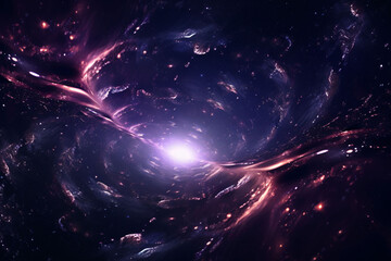 Wall Mural - Vibrant space vortex, cosmic black hole concept illustration