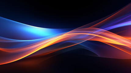 Wall Mural - abstract light background, realistic neon lines background illustration design