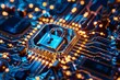 © TONSTOCK - a close up of a lock on a circuit board
