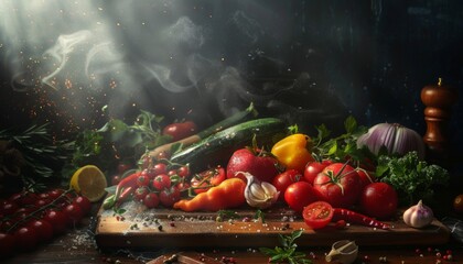 Wall Mural - high resolution background for food photography