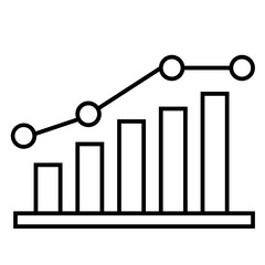 Poster - Growing graph icon. Growth chart icon. Growing bar graph