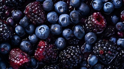 Wall Mural - blackberry and raspberry background