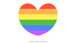 Heart Pride stickers, LGBT flat style symbols with pride flags, gender signs, retro rainbow, LGBT pride community Symbols, Vector set of LGBTQ, Vector illustration EPS 10