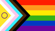New LGBTQ Pride Flag Vector, in vector format. Rainbow flag, Pride month, LGBT flat style symbols , gender signs, LGBT pride community Symbols, Vector illustration EPS 10
