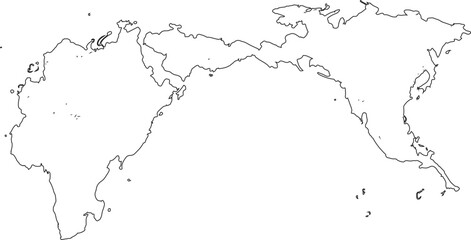 Wall Mural - world map outline vector design 13.