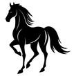 horse silhouette vector isolated on white