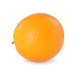 One fresh ripe orange isolated on white