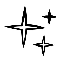 Wall Mural - sparkle star icon, vector hand drawn design element.
