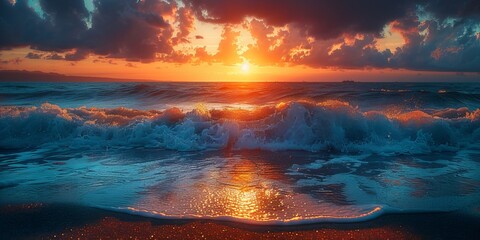 Wall Mural - Sunrise Over The Sea