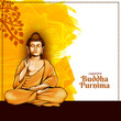 Elegant Happy Buddha Purnima Hindu cultural festival background design