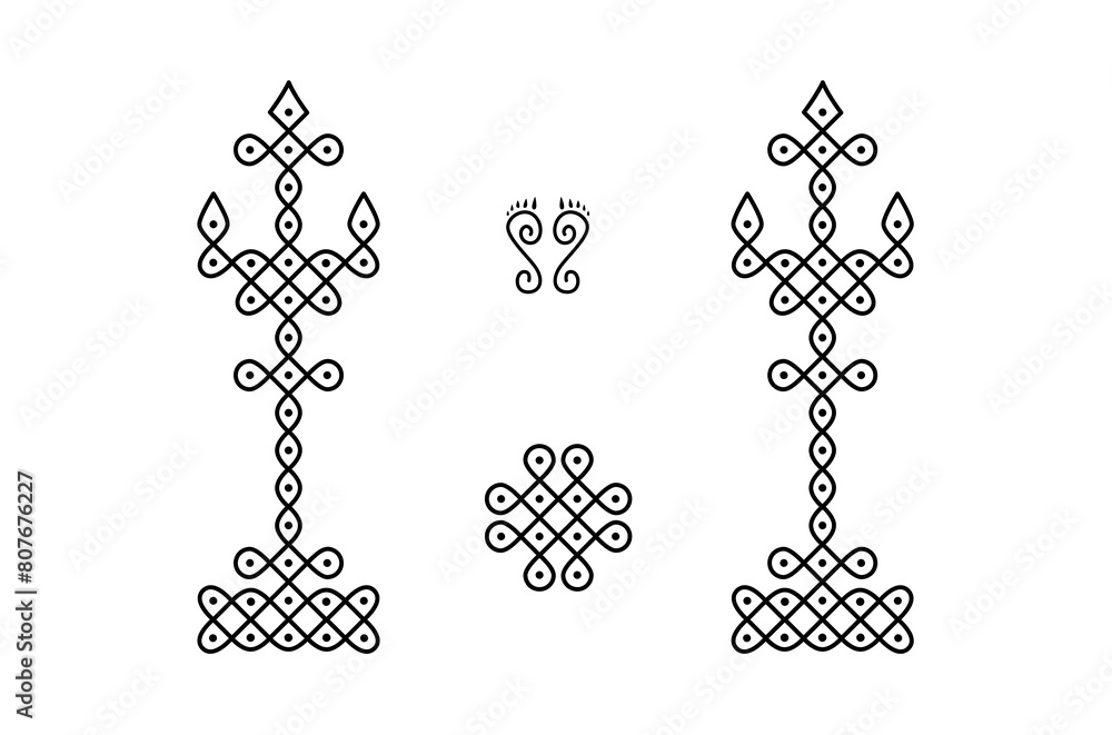 Beautiful Indian traditional and cultural Rangoli or Kolam design ...